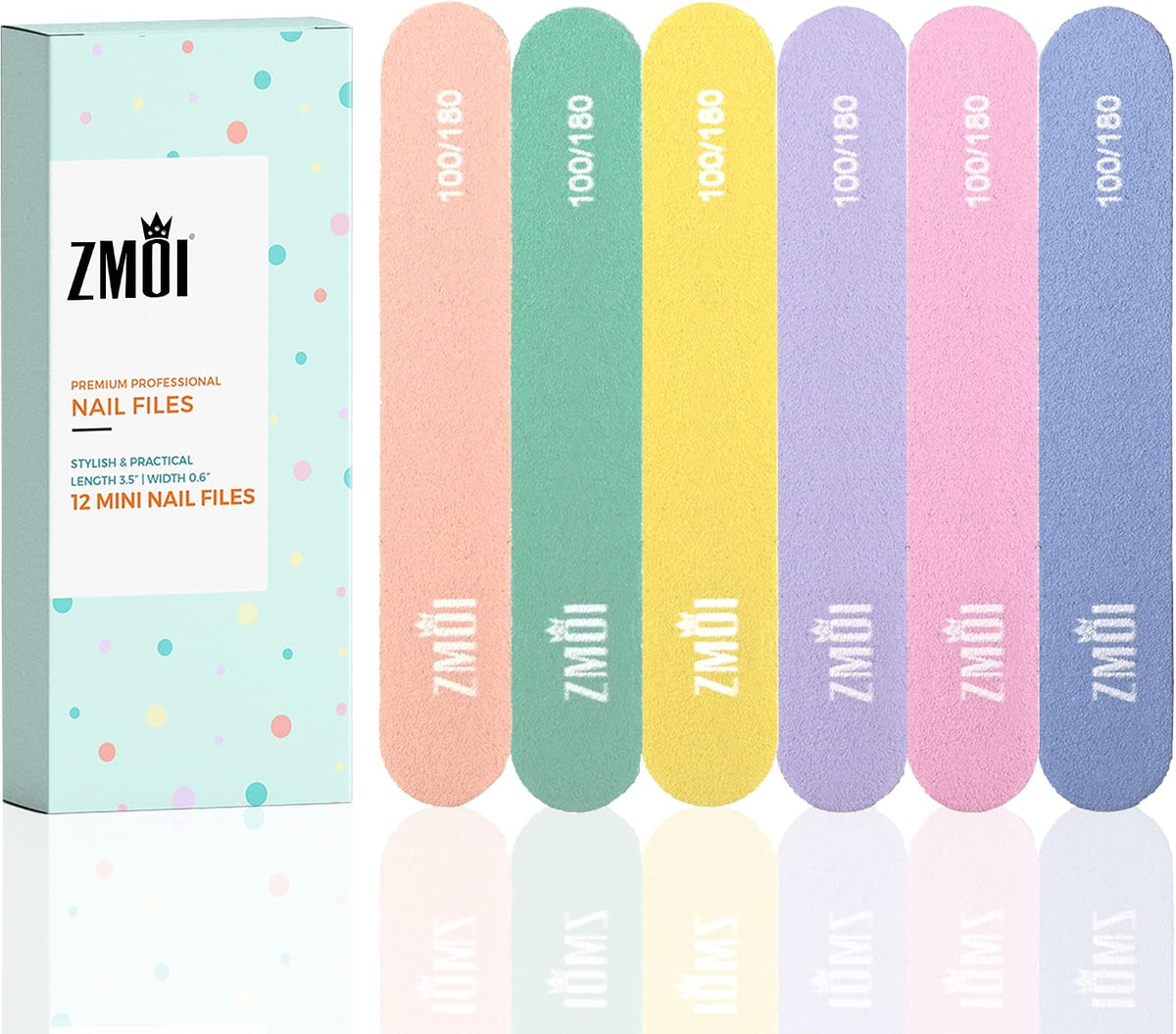 ZMOI peacock color nail file pack lifestyle shot