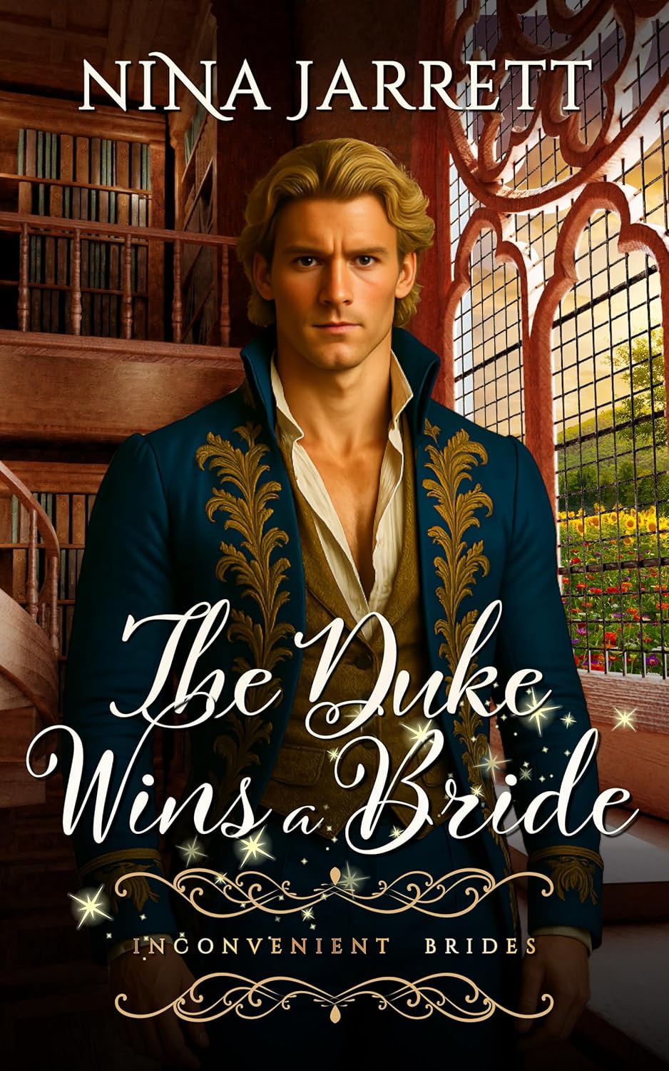 Nina Jarrett The Duke Wins A Bride paperback book front view historical romance novel
