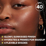 Supergoop! Glowscreen texture and dewy swatch