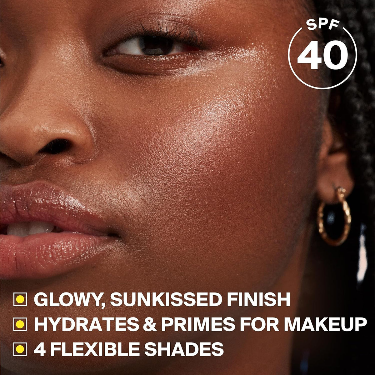 Supergoop! Glowscreen texture and dewy swatch