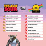 Final Boss Sour Candy nutritional information display