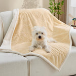 Qeils Pet Blankets for Cats - Waterproof Cat Blanket Washable - Sherpa Fleece Puppy Blanket, Soft Plush Reversible Throw Protector for Bed Couch Car Sofa, 25"X30", Grey - Image 12