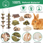 Organic timothy grass cakes and rattan balls included in the KATUMO rodent kit.