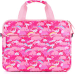 Foxstory kids tablet carrying case front view showing pink unicorn design