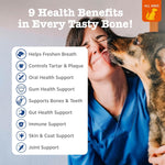 Zesty Paws dental chew texture detail for plaque control