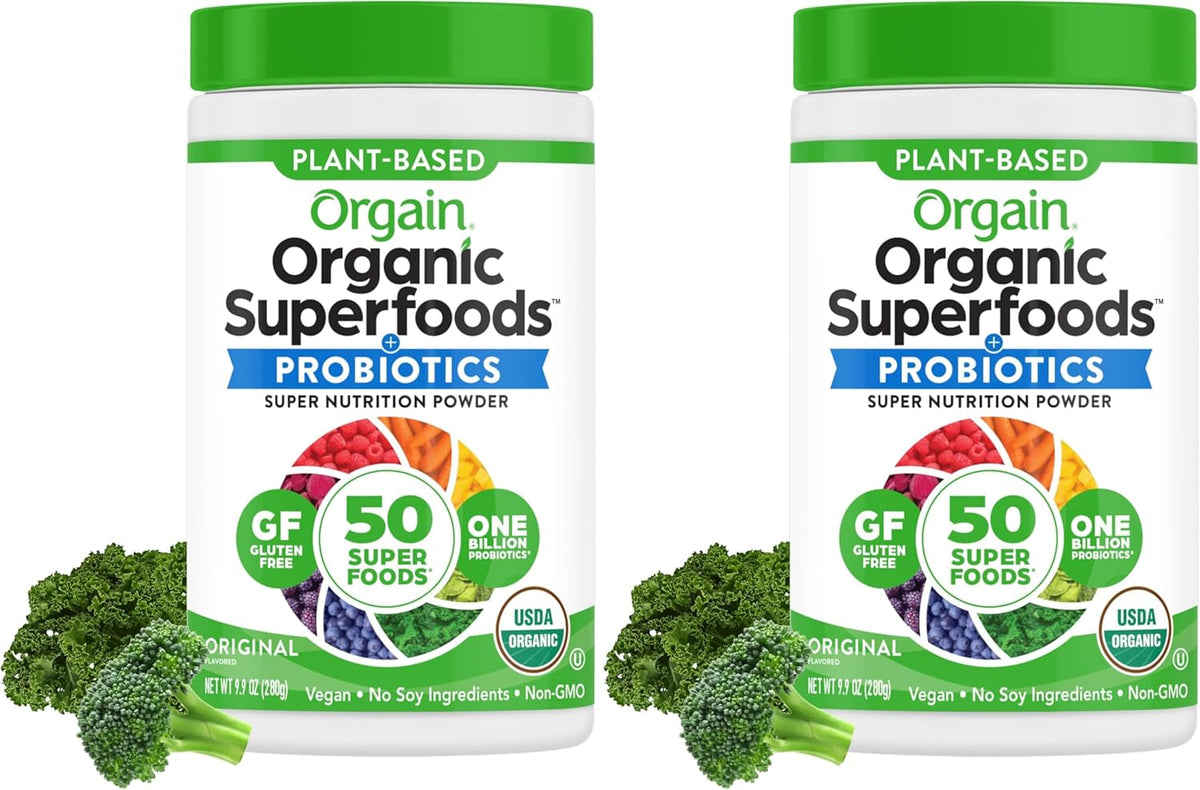 Imported USA premium organic greens powder container side panel