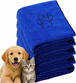 Chumia 4 Pack Dog Towels for Drying Large Microfiber Grooming Tools Absorbent Soft Bath Supplies with Embroidered Paw for Small Medium Pet Products(16 x 32 Inch,Gray, Black) - Image 10