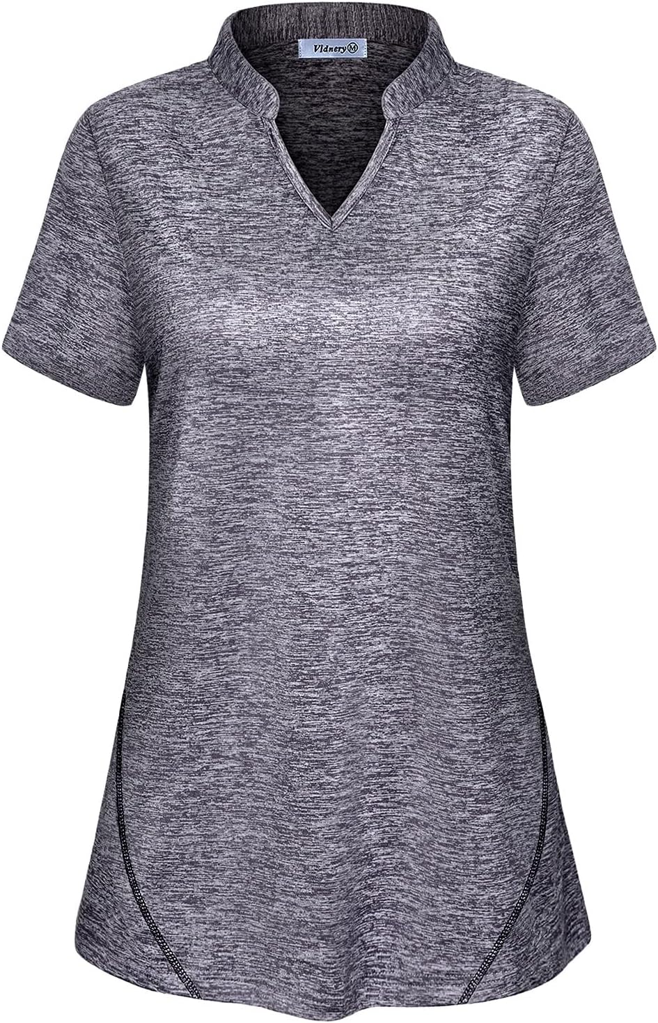 Vldnery women golf shirt front view athletic wear