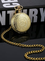 Pangda steel pocket watch open displaying white dial and Roman numerals