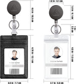 Multi-slot PU leather badge holder included in the combo pack
