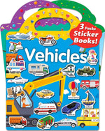 Walenced reusable sticker book for toddlers front view featuring colorful vehicle theme