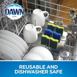 Dawn double-sided dish cleaners displaying absorbent cellulose foam