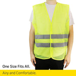 PeerBasics safety vest mesh fabric close up