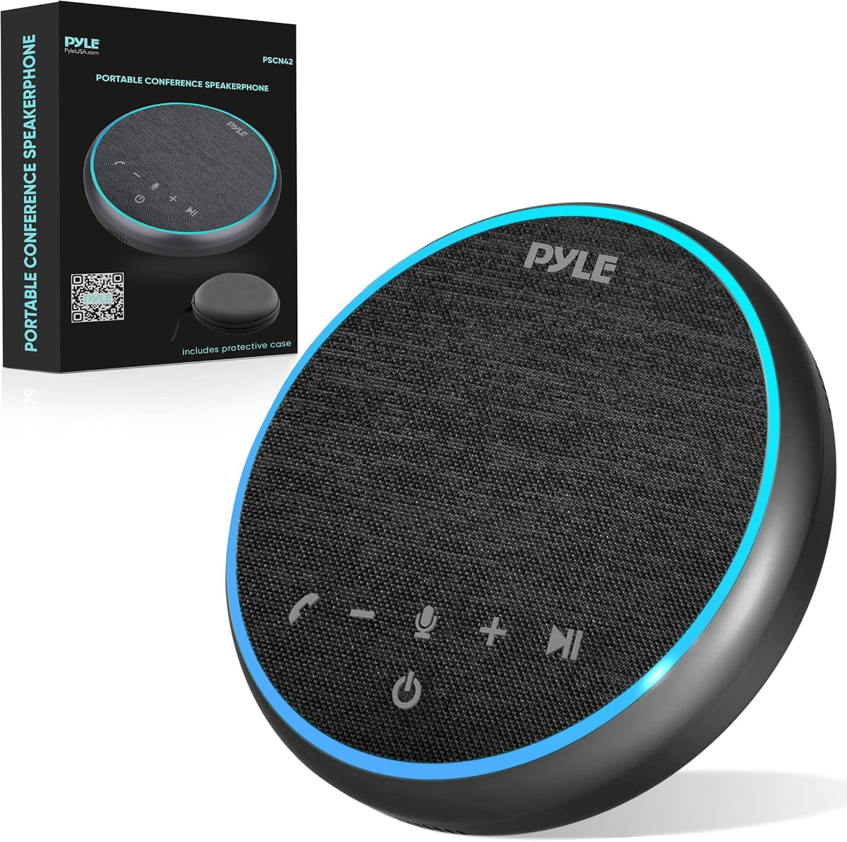 Pyle portable conference speakerphone front view wireless speaker