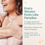 Kopari hydrating body wash texture and gel consistency