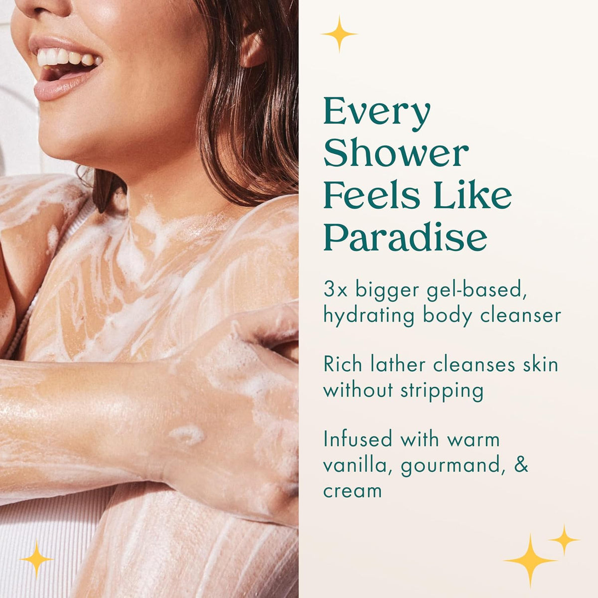 Kopari hydrating body wash texture and gel consistency