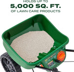 Scotts Turf Builder EdgeGuard Mini Broadcast Spreader fold down handle