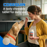 Nutramax Cosequin DS plus MSM for all dog breeds daily dosage chart side view
