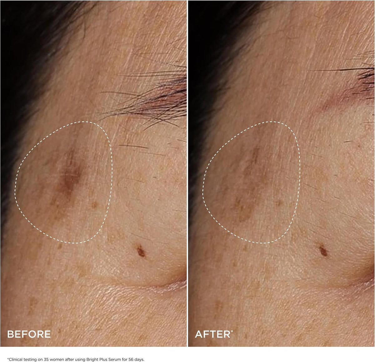 Clarins Bright Plus serum milky liquid texture swatch