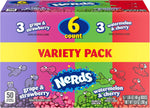 NERDS Candy, Dual Variety Pack, Grape & Strawberry, Watermelon & Cherry, Crunchy Fruity Chews, 9.9 oz (Pack of 6) - Image 9