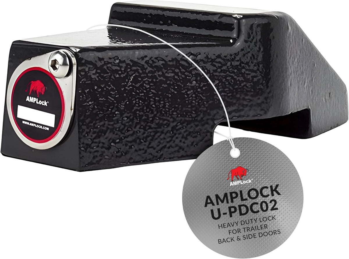 AMPLock U-PDC02 heavy duty trailer door lock front view