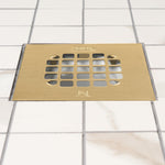 Oatey 4-1/4 inch snap-tite shower drain cover top angle