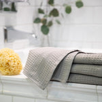 GILDEN TREE Waffle Bath Sheet Large Bath Towels Quick Dry Thin Body Towels, 40x80 Oversized Bath Towels for Adults, 2 Pack Bath Sheet Set, Classic Style (Pewter) - Image 9