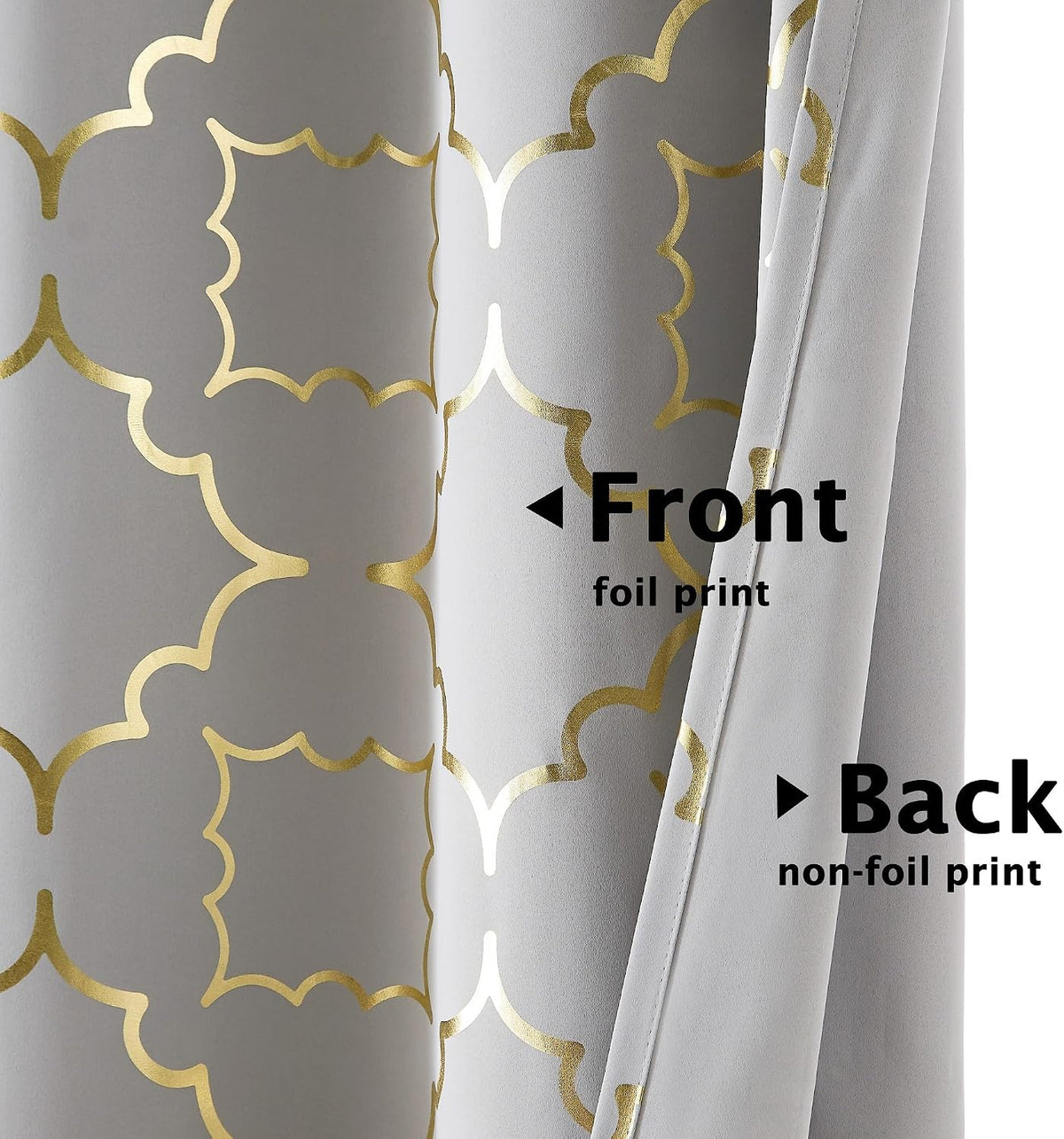 Matte silver grommet rings on top of Purainbow thermal insulated curtains