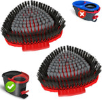 Bublador scrubber mop replacement heads front view showing red triangular base