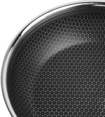 Honeycomb non-stick interior texture closeup of Vinod frypan