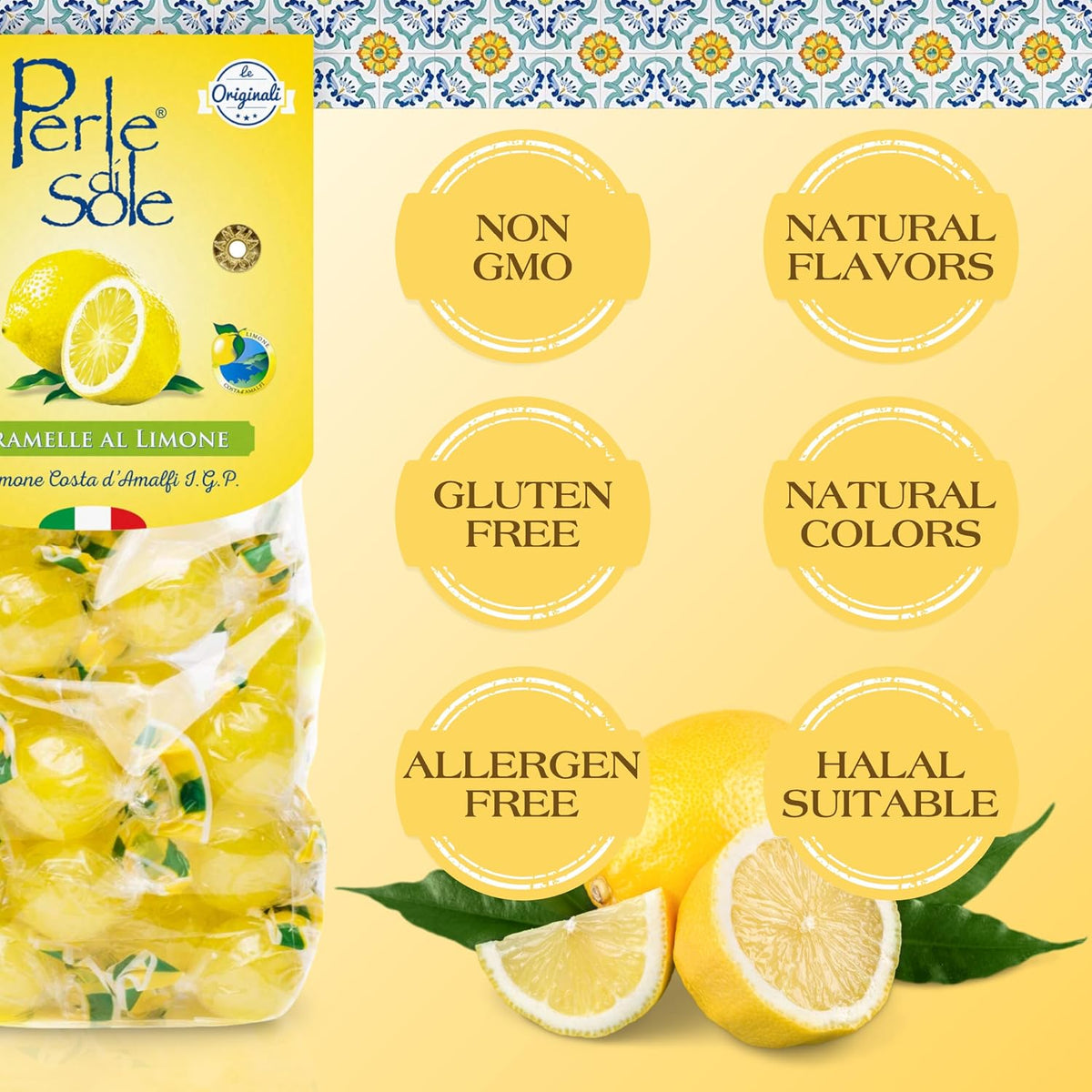 Perle di Sole Italian hard candy nutrition information