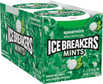 Nutritional information panel for Ice Breakers Spearmint Mints