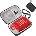 GeeRic hard case for JBL Go 4 front view showing shockproof black exterior mesh closure