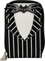 Loungefly Jack Skellington wallet zipper and metal hardware close up