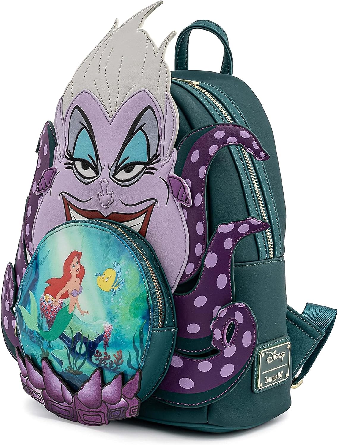 Loungefly Disney Villains Ursula Crystal Ball side profile view