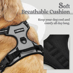 Rabbitgoo small dog harness gray color side profile