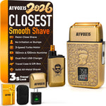 Atvoxis all-metal 3-speed foil shaver front view