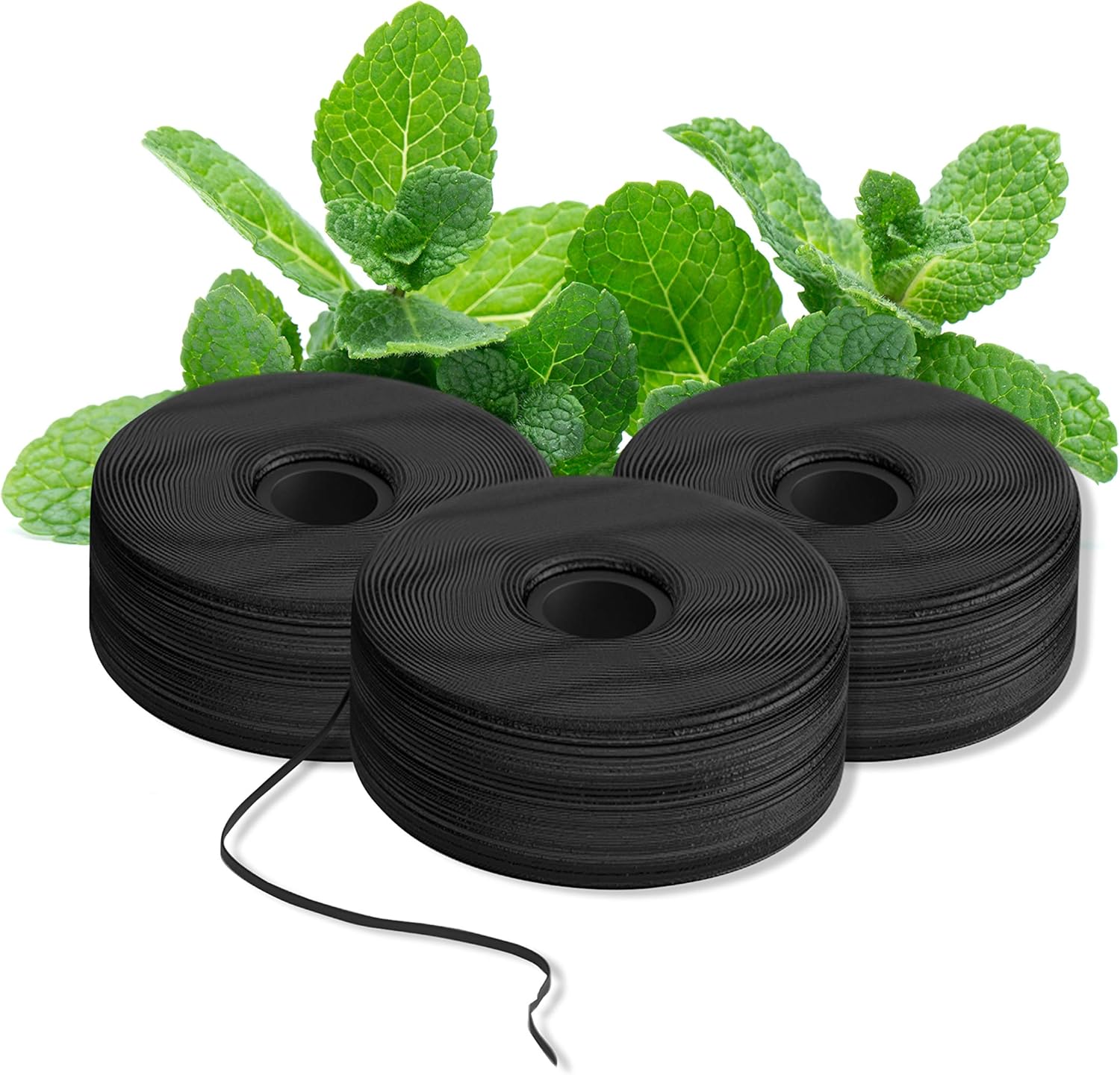 BURST Expanding Dental Floss Refills (32 Yards/3 Pack) | Mint Eucalyptus Aroma Bobbins | Woven Tooth Floss | Stain-Absorbing | Vegan | Paraben, BPA & Cruelty-Free | Smart Expanding Floss Refills - Image 1