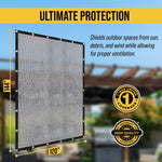 AdirPro black shade tarp folded showing fabric texture