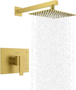 KENES Brushed Nickel Shower Head and Handle Set, Square Shower Faucet Set | Shower Faucet with 10-Inch Rain Shower Head, Square Shower System, Valve Included, Lead-Free cUPC & NSF Certified, Stainless - Image 13