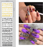 Torokom gold and silver metallic nail stickers display