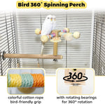 Hanging parakeet swing bird cage accessory attachment close up