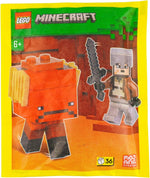 LEGO Minecraft Nether Hero minifigure with Strider front view