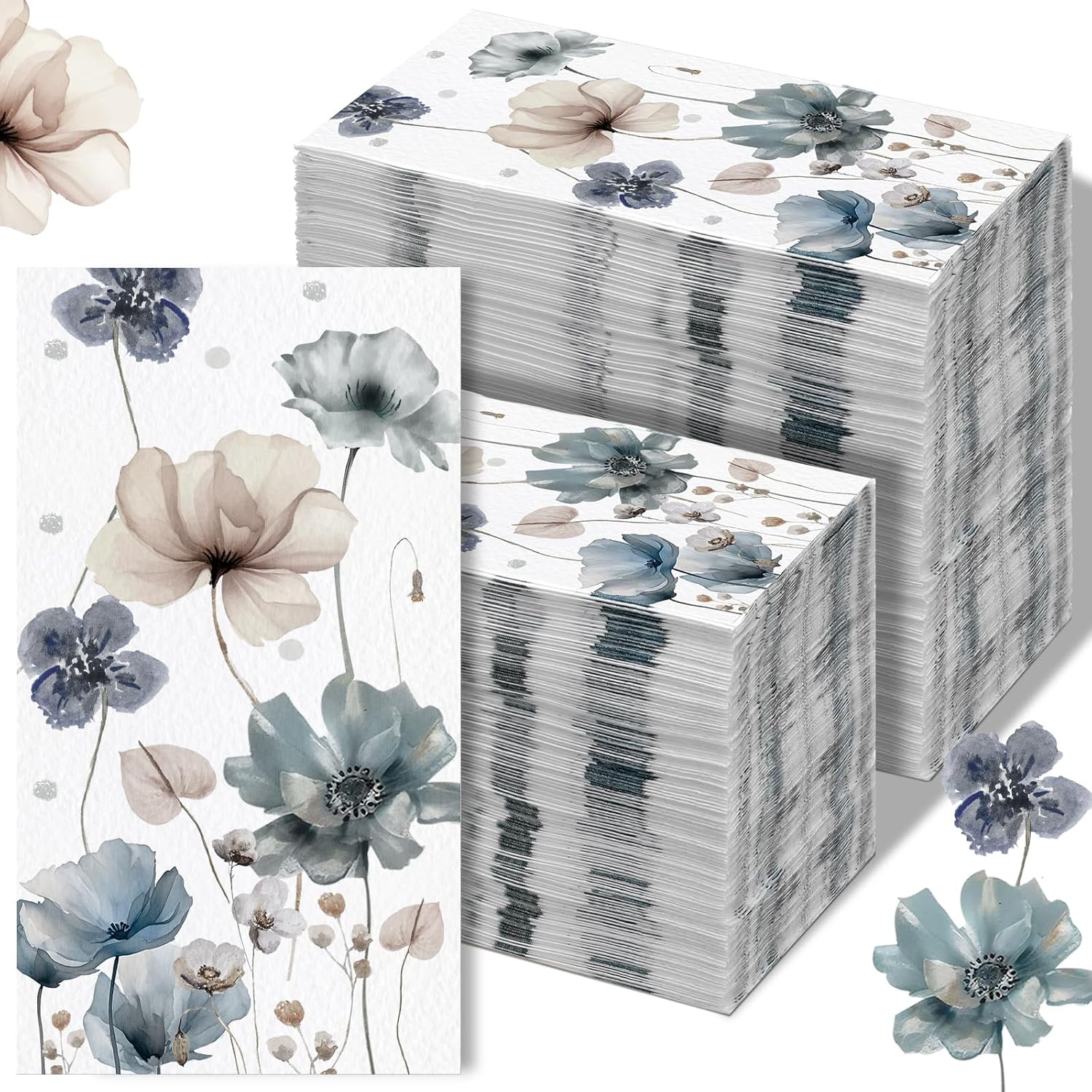 Epakh 200 pieces floral guest towels front view