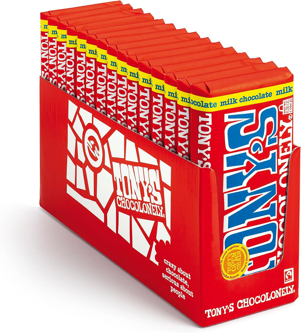 Tony's Chocolonely Belgian Milk Chocolate Candy Bar, Pure Chocolate Bar for Snacks, Party Favors, Gifts, or Gift Basket, 32% Cacao, Made From Quality Fairtrade Cocoa, 6.35 Oz - Image 15