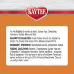 Kaytee natural snack for guinea pigs and rabbits nutritional information panel