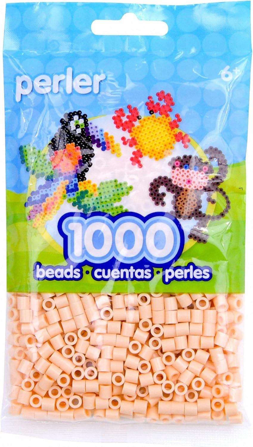 Perler Beads Fuse Beads for Crafts, 1000 pcs, Peach - Image 1