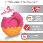 Nylabone durable pink donut dog toy for aggressive chewers