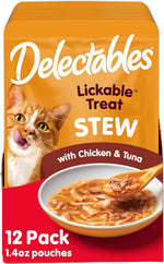 Delectables Lickable Treat Stew Wet Cat Treat with Real Tuna & Salmon, Food Topper, Hydrating, Grain-Free, No Fillers, No By-Products, No Added Preservatives, 1.4oz Pouch, 12ct - Image 12