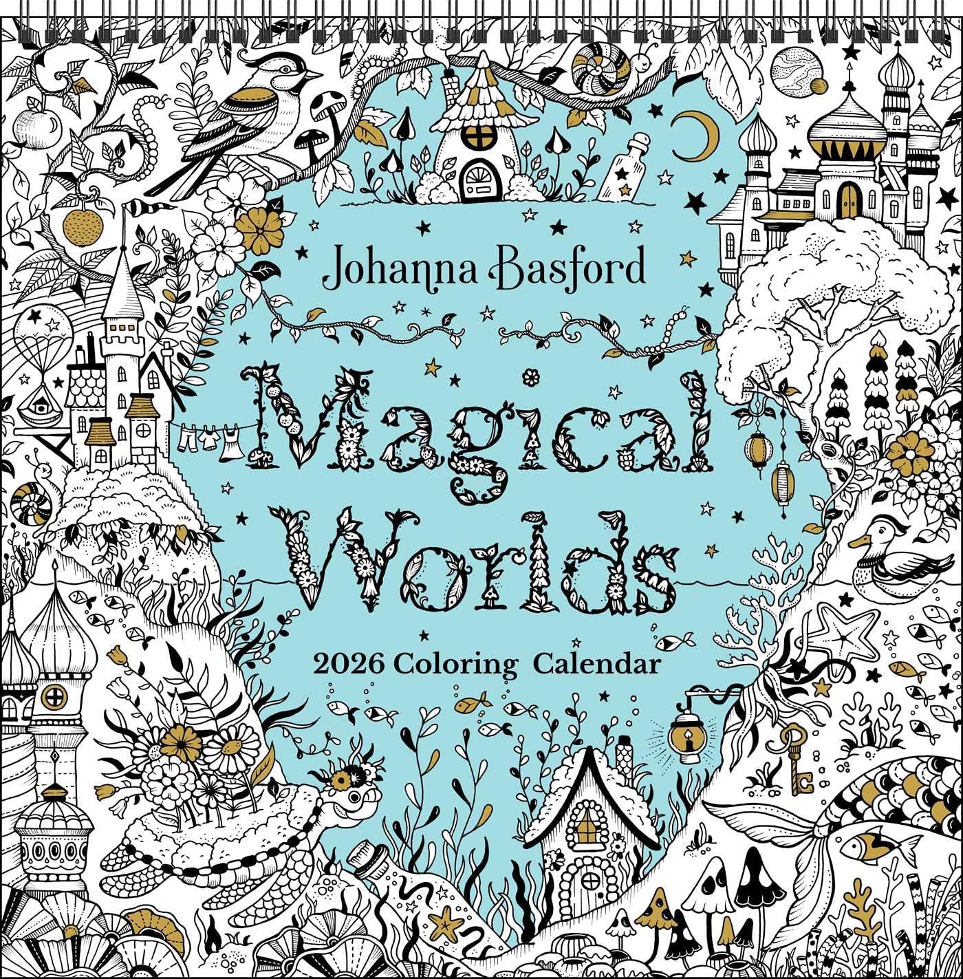 Johanna Basford's 2026 Coloring Wall Calendar - Image 1